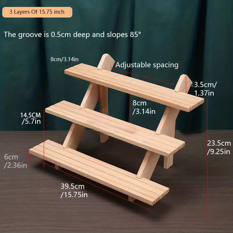 Add a touch of elegance with this handcrafted wooden riser shelf