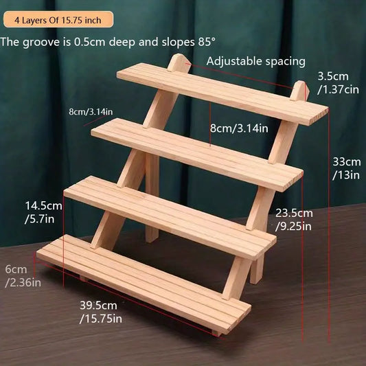Add a touch of elegance with this handcrafted wooden riser shelf